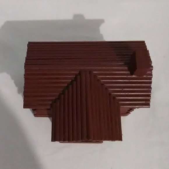 SALE Vintage Hand Made Log Cabin - Picture 2 of 8